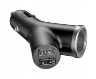 Baseus Ładowarka samochodowa 2x USB + gniazdo zapalniczki 3.4A - 1502065 - zdjęcie 2